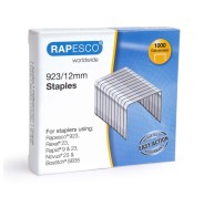 Rapesco Caja de 1000 Grapas 923/12 - Alambre Reforzado Galvanizado - Patilla de 12mm