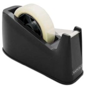 Rapesco Portarollos para Cinta Adhesiva 25mmx66m - Base de Goma Antideslizante - Cinta no Incluida - Color Negro