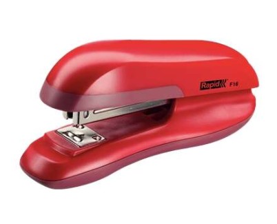 Rapid F16 Grapadora de Sobremesa - Hasta 30 Hojas - Grapado Abierto, Cerrado y Clavado - Color Rojo