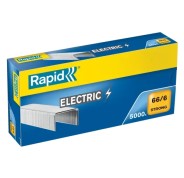 Rapid Strong Caja de 5000 Grapas 66/6 Electric - Para Grapar hasta 20 Hojas - Alambre Reforzado Galvanizado - Patilla de 6mm