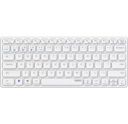 Rapoo E9600M Teclado Compacto Ultafino Inalambrico - Bluetooth y 2.4GHz - Base de Aluminio - Bateria Recargable Ecologica - Color Gris