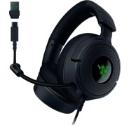 Razer Kraken V4 X Auriculares Gaming - Microfono Plegable Cardioide Razer HyperClear - Sonido 7.1 - Multiplataforma - Conexion USB - Color Negro
