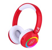 Redlox by Chuster Magnet Auriculares Bluetooth 5.4 - Altavoz 40mm - Bateria 200mAh - Autonomia hasta 28h - Alcance 10m - Micro Desmontable - Imanes Surtidos - Color Rojo y Blanco