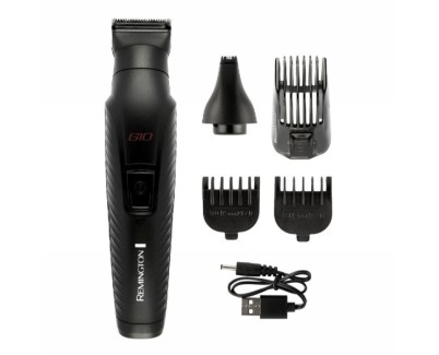 Remington G10 Graphite Kit Barbero Cortapelo - 10 en 1 - Cuchillas de Precision Recubiertas de Grafito - Bateria Recargable - Autonomia Hasta 40 min