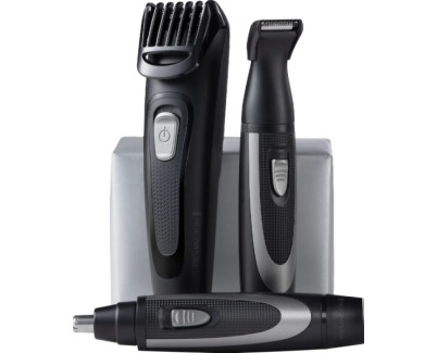 Remington The Works Kit Barbero - Cortabarbas, Perfilador y Recortador para Nariz y Orejas -