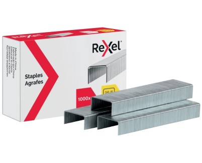 Rexel Caja de 1000 Grapas 26/6 N&ordm;56 - Hasta 20 Hojas - Acero de Alta Calidad - Patilla de 6mm