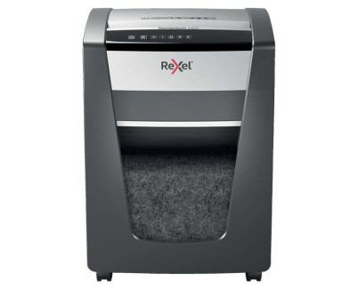 Rexel Momentum X420 Destructora de Papel Manual Corte Confeti P-4 - Destruye hasta 20 Hojas - 4 Horas de Funcionamiento Ininterrumpido - Papelera de 30L - Color Gris/Plata