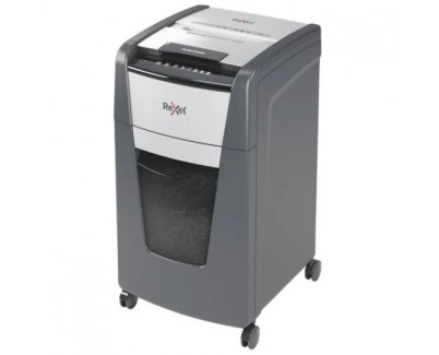 Rexel Optimum AutoFeed 225X Destructora Automatica Corte en Particulas P-4 - Autoalimentacion 225 Hojas, Manual 10 Hojas - Anti Atasco - Papelera de 60L - Color Gris/Plata