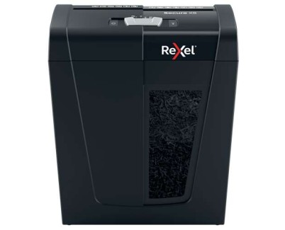 Rexel Secure X8 Destructora de Papel Manual Corte en Particulas P-4 - Destruye hasta 8 Hojas a la Vez - Capacidad de la Papelera 14L - Color Negro