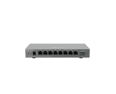 Ruijie RG-EG209GS Router de Sobremesa - 9 Puertos - Ethernet - SFP - Velocidad hasta 600Mbps - Capacidad hasta 200 Usuarios - Gestion en la Nube - Color Gris