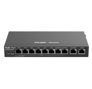 Ruijie RG-EG210G-P-V3 Router Gestionado - 10 Puertos - 8x PoE 110W - Soporta hasta 4 Enlaces WAN - 600Mbps - Capacidad hasta 200 Usuarios - Gestion en la Nube - Color Gris Oscuro
