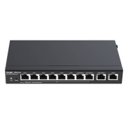Ruijie RG-EG310GH-P-E Router de Sobremesa - 10 Puertos - 8x PoE+ 110W - 1.5Gbps - Capacidad hasta 300 Usuarios - Gestion en la Nube - Color Negro