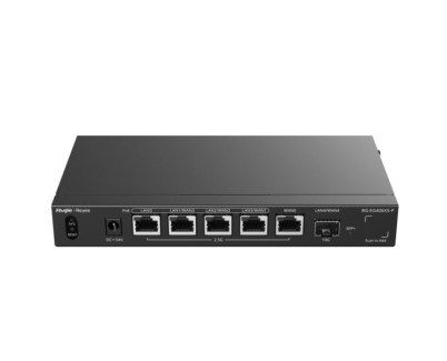 Ruijie RG-EG406XS-P Router Gestionado - 6 Puertos - 5x Ethernet 2.5Gbps - SFP+ - 4x PoE+ 110W - Gestion en la Nube - Color Negro