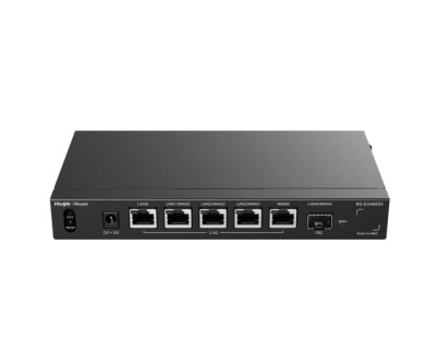 Ruijie RG-EG406XS Router Gestionado - 6 Puertos - 5x Ethernet 2.5Gbps - SFP+ - Gestion en la Nube - Color Negro