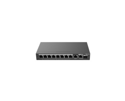 Ruijie RG-ES210GS-P Switch de Sobremesa - 8 Puertos Ethernet 1Gbps - 1X Uplink 1Gbps - 1X Rj45/SFP Combo hasta 1Gbps - PoE/PoE+ hasta 120W - Carcasa de Acero - Gestion Inteligente - Color Negro