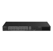 Ruijie RG-ES228GS-LP Switch - 26 Puertos Ethernet hasta 1Gbps - 2x SFP 1Gbps - PoE/PoE+ hasta 250W - Gestionado en la Nube - Color Negro