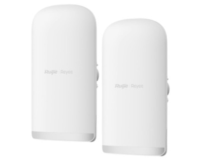 Ruijie RG-EST350G Pack de 2 Puentes Inalambricos - Velocidad hasta 867Mbps - Alcance hasta 5km - Antena Direccional de 16dBi - Ethernet - Color Blanco
