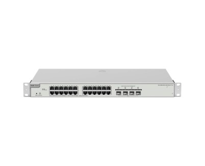 Ruijie RG-NBS3200-24GT4XS-P-V2 Switch Gestionado en Capa 2 - Montaje en Rack 1U - 24 Puertos Ethernet hasta 1Gbps - 4x SFP+ hasta 10Gbps - PoE/PoE+ hasta 370W - Color Acero