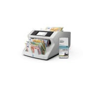 Safescan 2485-SC Contadora de Billetes - Puede Contar Billetes de Euro Mezclados - Capacidad hasta 300 Billetes - Incluye App Safescan - Deteccion de Billetes Falsos