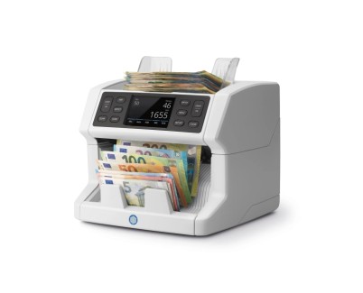 Safescan 2865-S Contadora de Billetes - Puede Contar Billetes Mezclados - Pantalla Tactil - Capacidad hasta 500 Billetes - 1200 Billetes por Minuto - Deteccion de Billetes Falsos en 7 Puntos