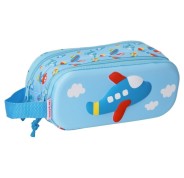 Safta Avion Portatodo - Cremallera - Asa Lateral - Color Azul Claro