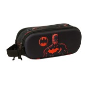 Safta Batman Estuche Portatodo 3D - 2 Compartimentos - Asa de Mano - 21x8x6cm - Color Negro