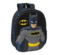 Safta Batman Mochila 3D - Portabotellas - Hombreras Acolchadas - Asa de Mano Superior - 27x33x10cm - Color Negro