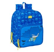 Safta Batman Preescolar Mochila Guarderia - Adaptable a Carro - Cremallera - Tarjeta de Identificacion - Asa Superior - 6L - 220x100x270mm - Color Azul