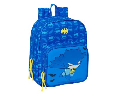 Safta Batman Preescolar Mochila Guarderia - Adaptable a Carro - Cremallera - Tarjeta de Identificacion - Asa Superior - 6L - 220x100x270mm - Color Azul