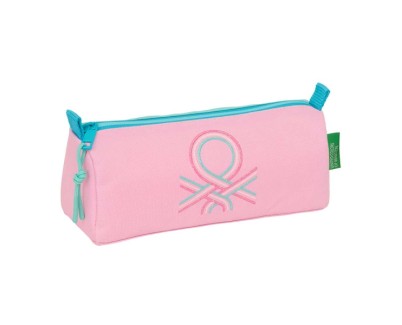 Safta Benetton Dolce Portatodo - Cremallera - 1.20L - 210x70x80mm - Color Rosa Pastel