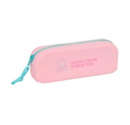 Safta Benetton Dolce Portatodo - Cremallera - Silicona - 0.60L - 185x55x75mm - Color Rosa Pastel