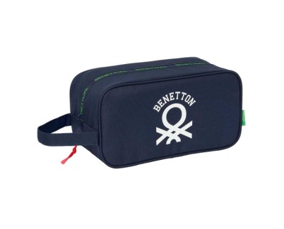 Safta Benetton Together Zapatillero - Asa Lateral - 6L - Facil Transporte - 290x140x150mm - Color Azul Marino