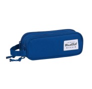 Safta Blackfit8 Oxford Portatodo - 2 Compartimentos con Cremalleras - Asa Lateral - 1L - 210x60x80mm - Color Azul Oscuro