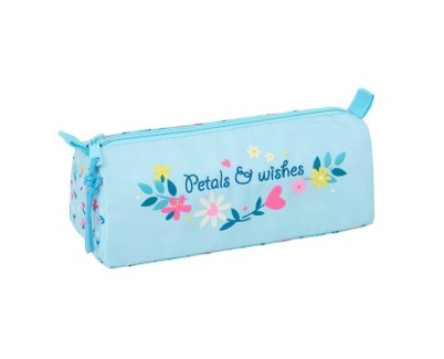 Safta Blackfit8 Petalos Portatodo - 1 Compartimento con Cremallera - 21x8x7cm - Color Azul Claro