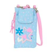 Safta Blackfit8 Smile Monedero Portamovil hasta 6.9\" - Compartimento con Cremallera - Cordon Ajustable - 0.19L - 100x190mm - Color Azul Claro