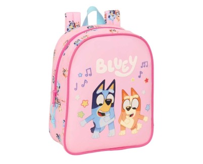 Safta Bluey Dance Mochila Guarderia - 6L - Cremallera - Asa de Mano - Tarjeta de Identificacion Personal - Adaptable a Carrito - 22x27x10cm - Color Rosa