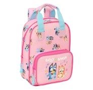 Safta Bluey Dance Mochila Infantil - Tarjeta de Identificacion Personal - Bolsillo Frontal - Hombreras Acolchadas - 20x28x8cm - Color Rosa