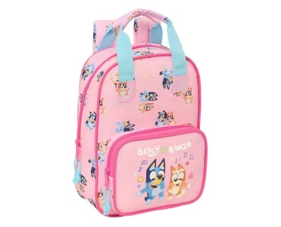 Safta Bluey Dance Mochila Infantil - Tarjeta de Identificacion Personal - Bolsillo Frontal - Hombreras Acolchadas - 20x28x8cm - Color Rosa