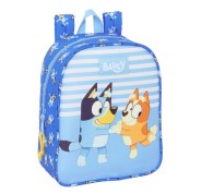 Safta Bluey Let\'S Play Mochila Guarderia - Adaptable a Carro - Tarjeta ID - Asa Superior - 6L - Ideal para Guarderia - Ligera y Facil de Llevar - 220x100x270mm - Color Azul