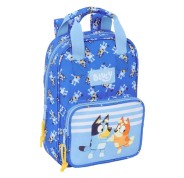 Safta Bluey Let\'S Play Mochila Infantil - Bolsillo Frontal - Hombreras Acolchadas - Asa Forrada - 4.5L - Material Resistente - 200x80x280mm - Color Azul