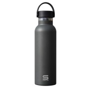 Safta Botella Termo de 600ml - Acero Inoxidable - Base de Silicona Antideslizante - Asa Superior - Color Gris
