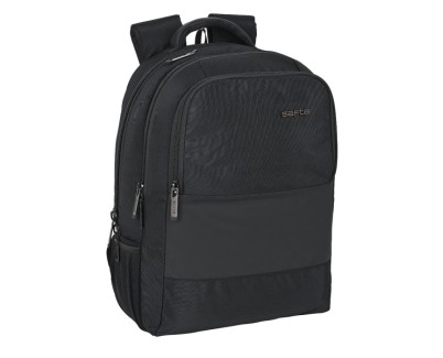 Safta Business Mochila para Portatil hasta 15.6\" - Conector USB - Portabotellas - Respaldo Acolchado - Hombreras Ajustables y Transpirables - Alojamiento para Gafas - 300x160x430mm - Color Negro