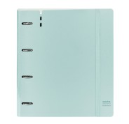 Safta Carpeta de 4 Anillas - PP Foam - Anillas de 35mm - Incluye 100 Hojas A4 - 27x32x4cm - Color Azul Claro