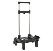 Safta Carro Portamochilas - Sistema de Triple Rueda - Material Resistente - 320x235x880mm - Color Negro