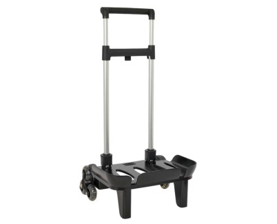 Safta Carro Portamochilas - Sistema de Triple Rueda - Material Resistente - 320x235x880mm - Color Negro