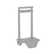 Safta Carro Portamochilas - Sujecion Universal - Material Resistente - Ruedas de PVC - 18x16x35cm - Color Gris