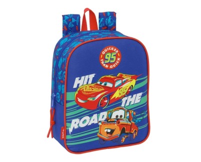 Safta Cars Mochila Guarderia - Adaptable a Carro - Cremallera - Tarjeta de Identificacion - Asa Superior - 6L - 220x100x270mm - Color Azul