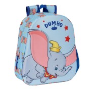 Safta Dumbo Mochila 3D - Asa de Mano - Portabotellas Lateral - 27x33x10cm - Color Azul Claro