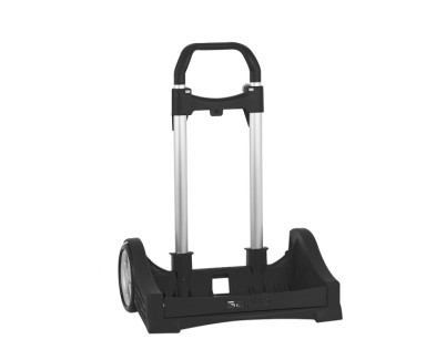 Safta Evolution Carro Portamochilas- Sujecion Universal - Ruedas de 14cm Antivibracion - Aluminio/PP - 40x85x28cm - Color Negro