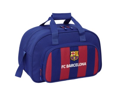 Safta F.C. Barcelona Bolsa Deporte - Bandolera Ajustable - Asa de Mano - Fondo Semirigido Extraible - 40x24x23cm - Tacos Protectores - Color Rojo y Azul